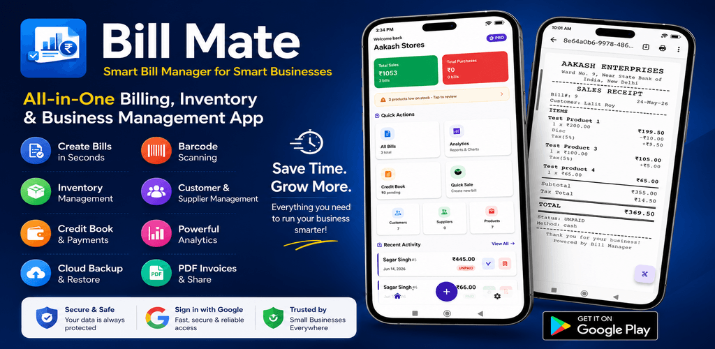 Bill Mate feature graphic
