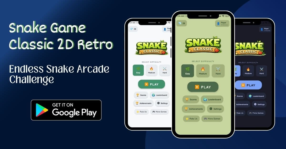 Retro Snake gameplay screenshot 1