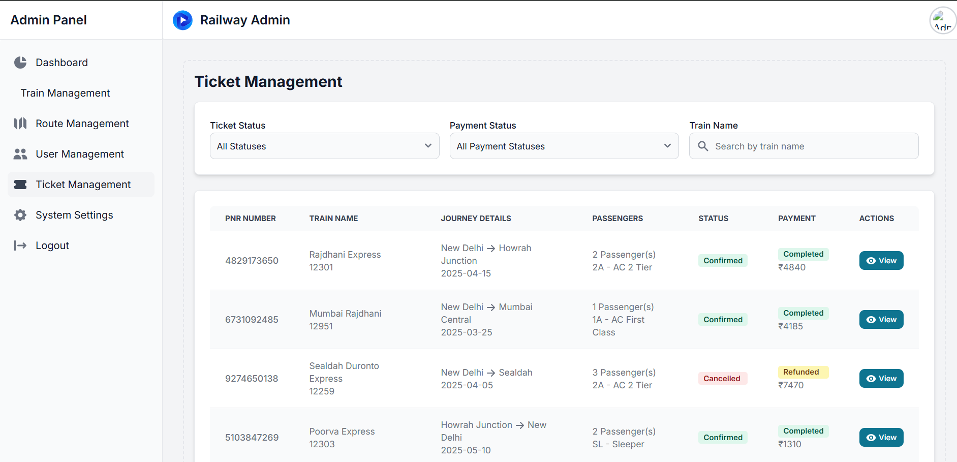 Railway Management System